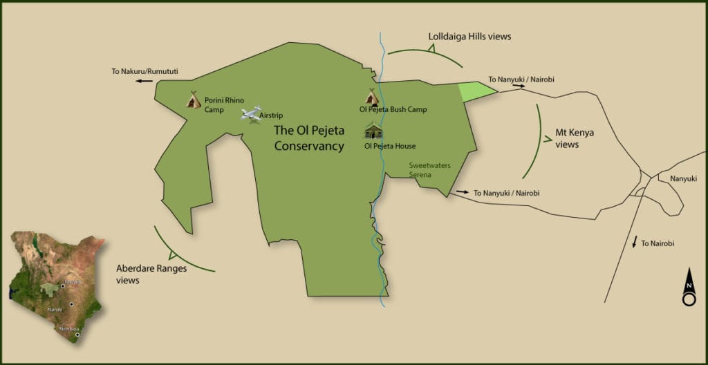 The Ol Pejeta Conservancy and the Sweetwaters Camp